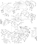Part Location Diagram of 583694701 Husqvarna Fender Pnt Lt W/O Shift(Red)